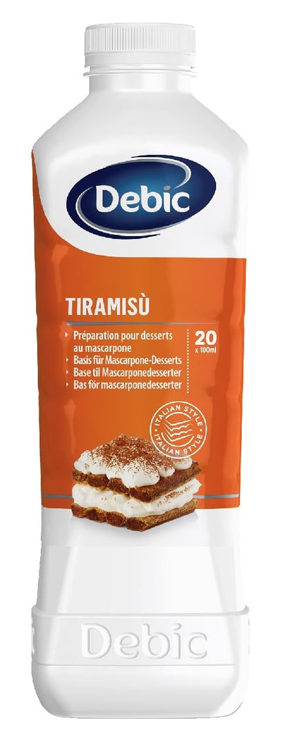 Debic - Tiramisu Dessertbasis gekühlt - 6 x 1 l Karton