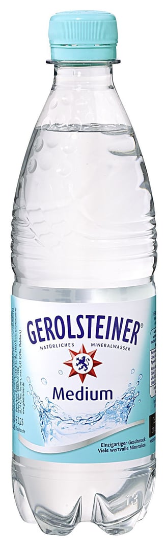 Gerolsteiner - Natürliches Mineralwasser Medium 0,5 l Flasche