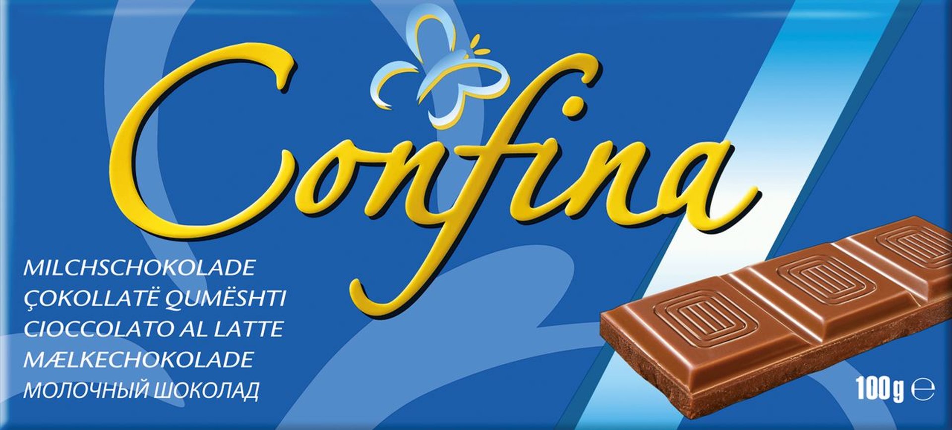 Confina - Milchschokolade Vollmilch - 20 x 100 g Kartons