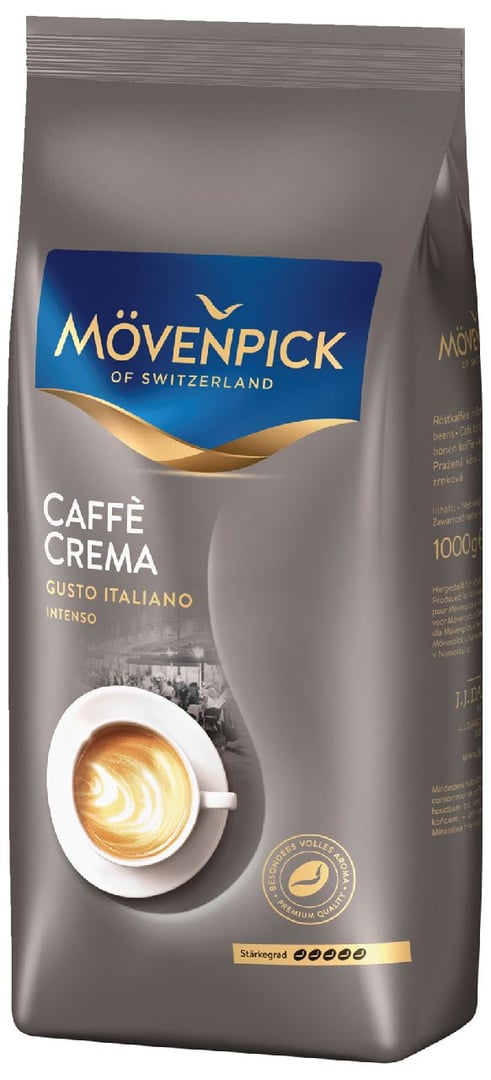 Mövenpick Caffè Crema Gusto Italiano ganze Bohnen - 1 x 1 kg Beutel