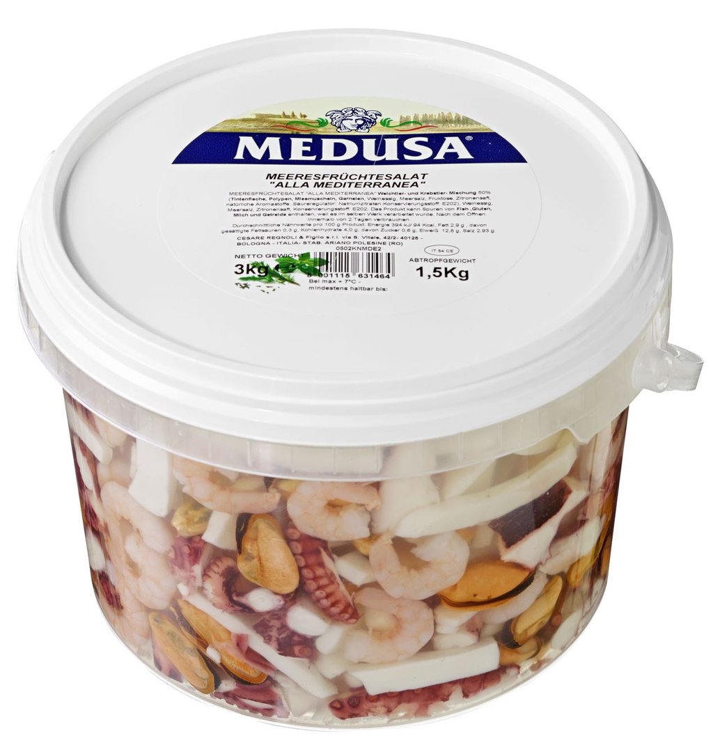 Medusa - Meeresfrüchtesalat naturell 3 kg Becher