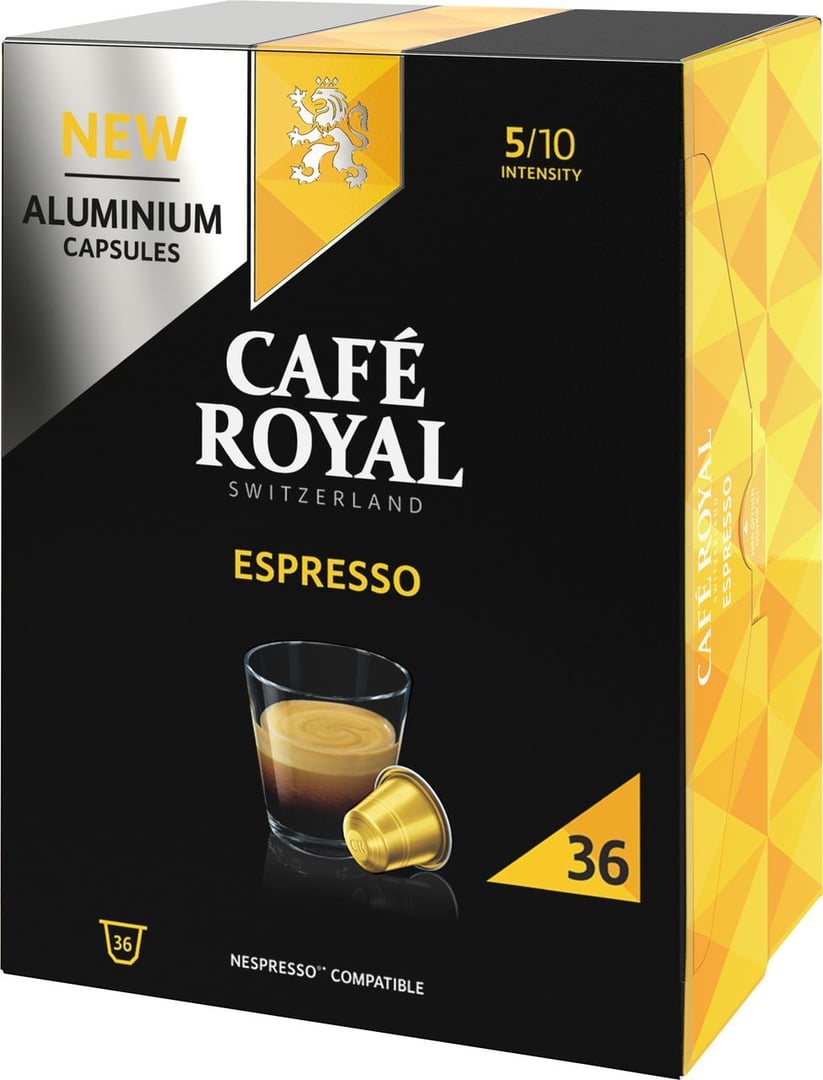 Café Royal - UTZ Kaffeekapseln Espresso 36 Stück - 180 g Schachtel