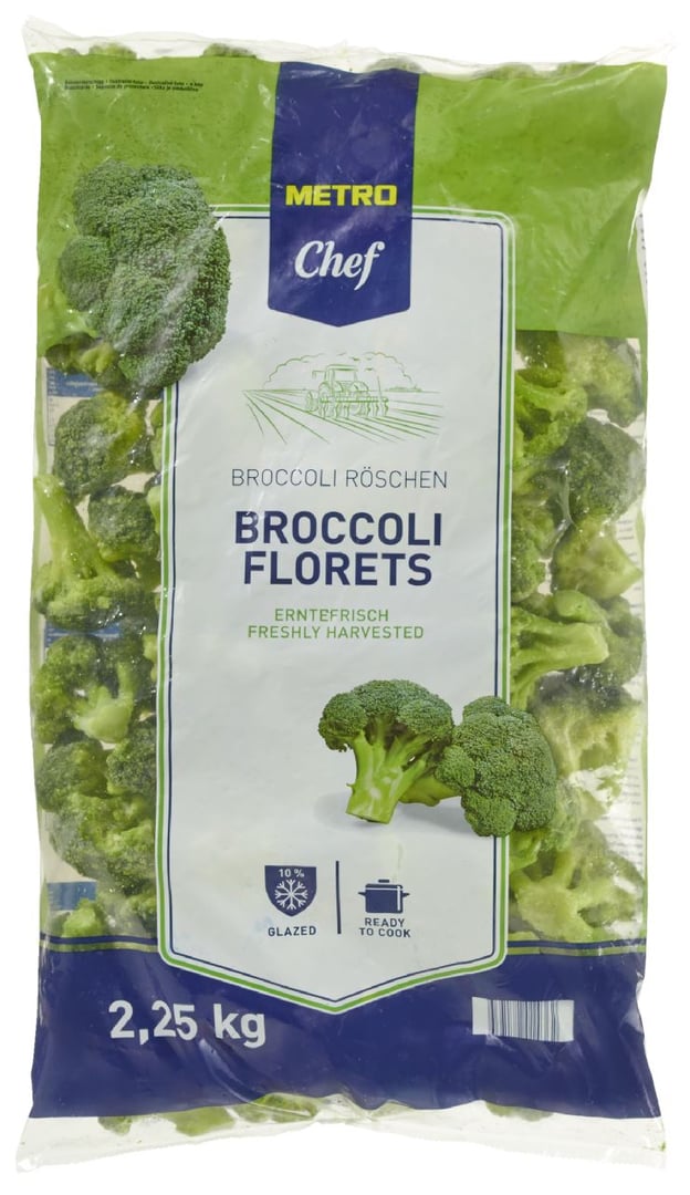 METRO Chef - Broccoli 40/60 tiefgefroren - 2,25 kg Beutel