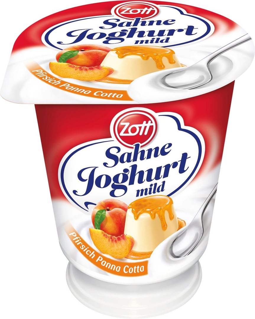 Zott - Sahne Joghurt Panna Cotta Pfirsich gekühlt - 140 g Becher