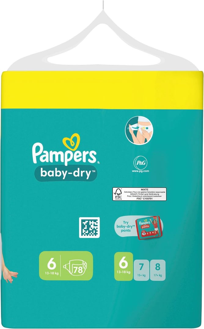 Pampers Baby Dry Maxi Pack Gr.6 13-18 kg