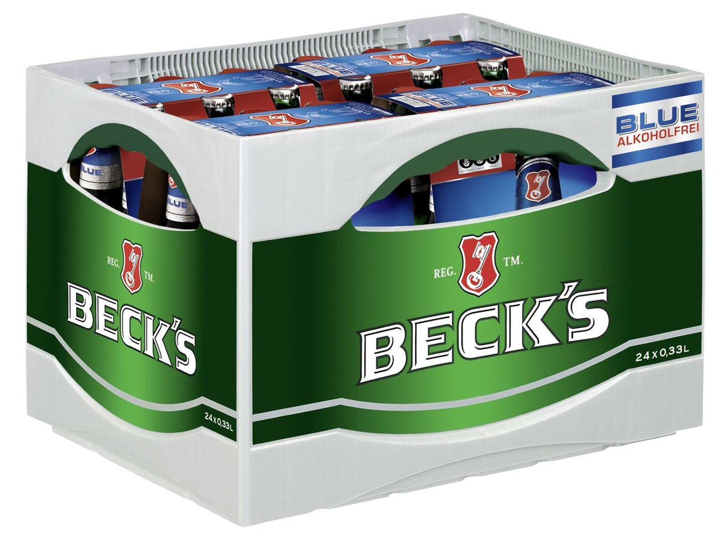 Beck's Blue alkoholfrei Glas - 24 x 0,33 l Flaschen im Six-Pack
