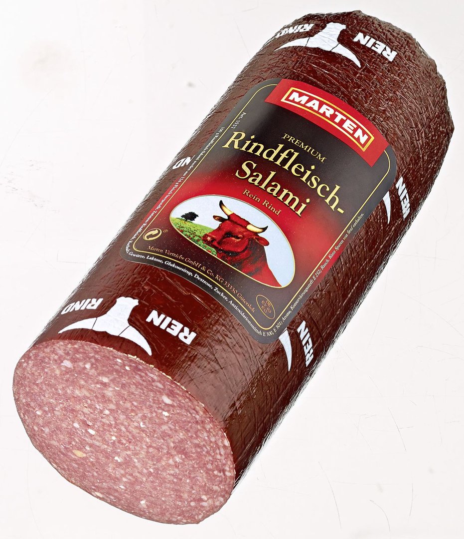 Marten - Rindfleischsalami im Kunstdarm, 1/2 Stücke ca. 800 g