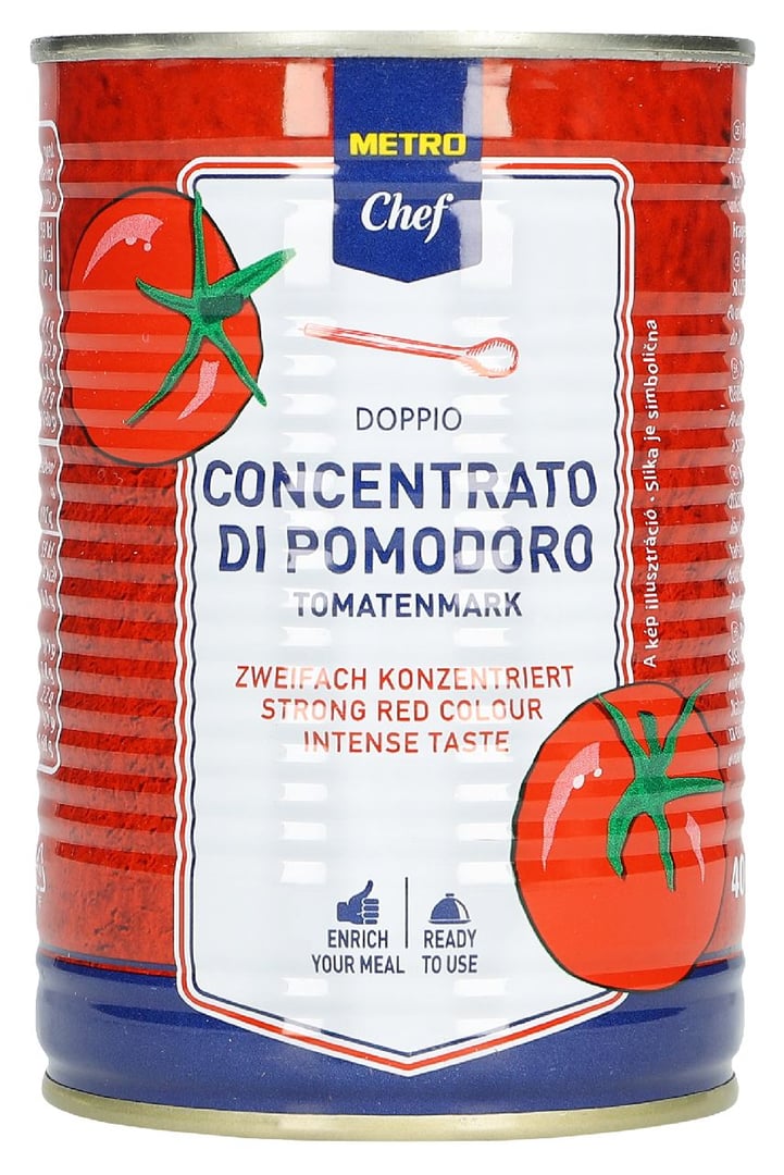 METRO Chef - Tomatenmark 2-fach konzentriert - 12 x 400 g Dosen