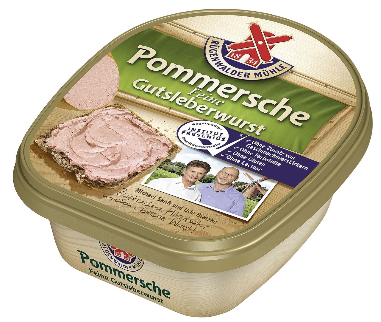 Pommersche Gutsleberwurst - Pommersche feine Gutsleberwurst Schwein - 1 x 125 g Becher