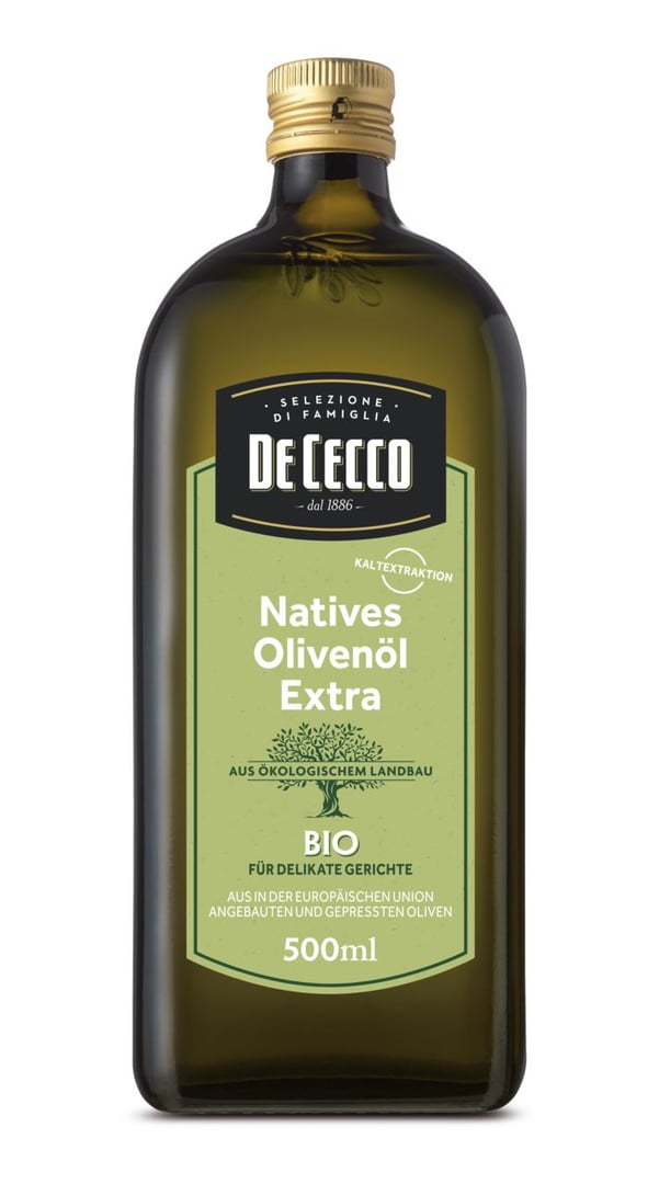 De Cecco - Bio Olivenöl extravergine Italien - 500 g Flasche