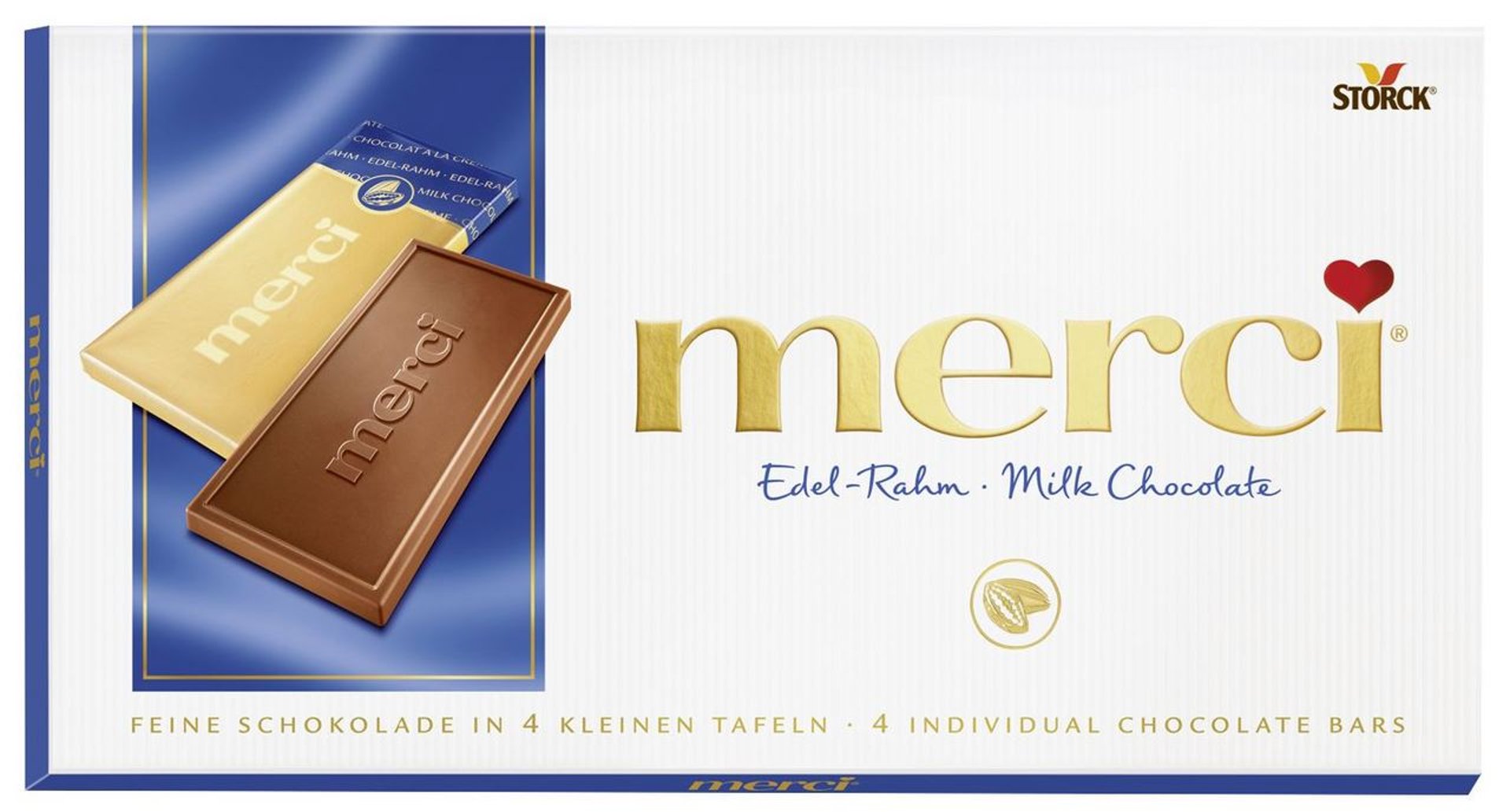 Merci - Tafelschokolade Edel-Rahmsahneschokolade - 15 x 100 g Schachteln