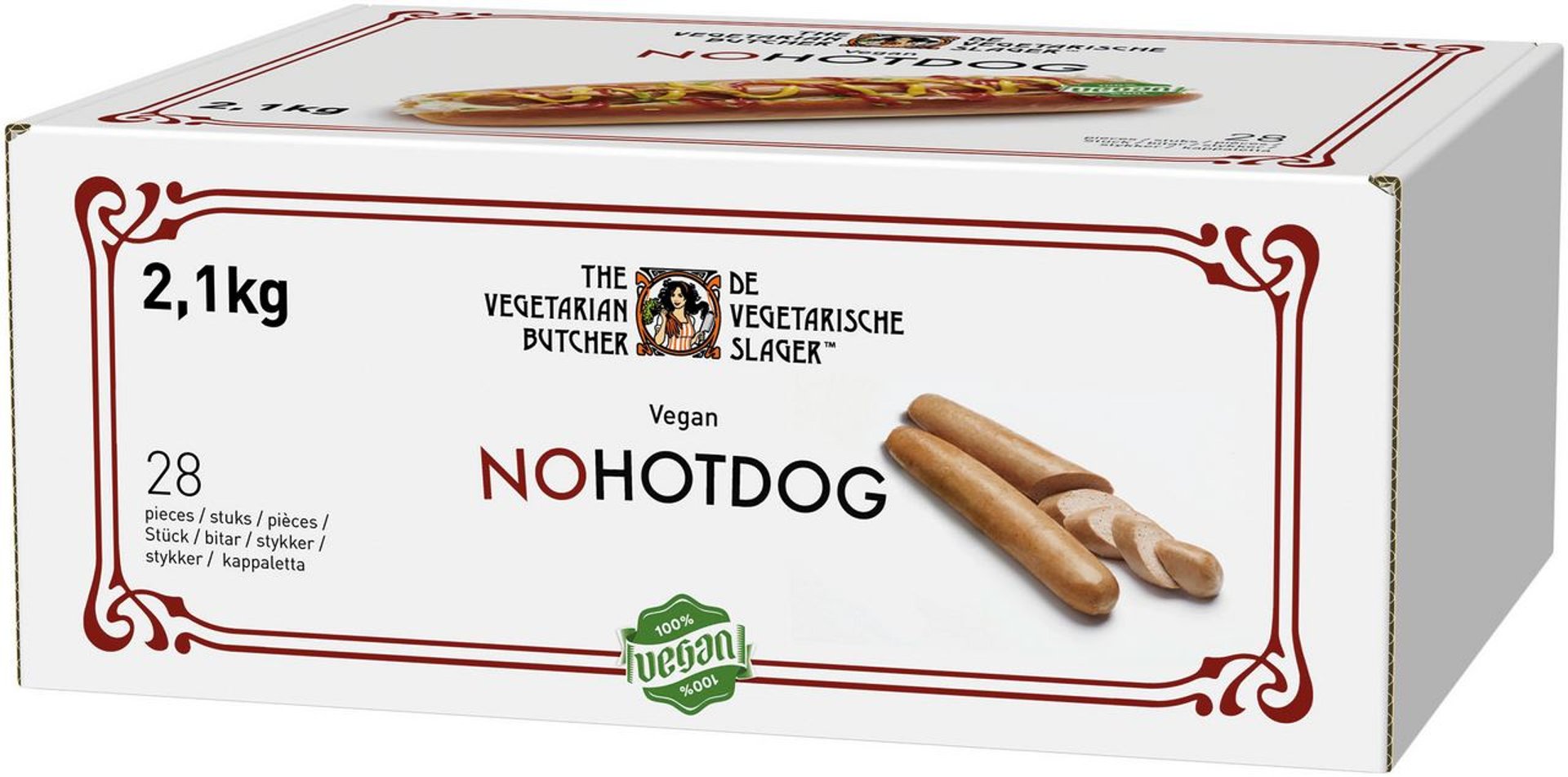 The Vegetarian Butcher - NoHotDog vegan tiefgefroren 28 Stück à ca. 75 g - 2,1 kg Karton