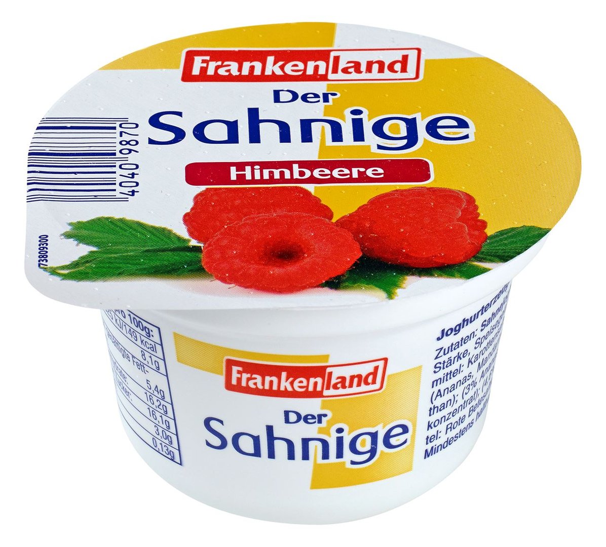 Frankenland - Der Sahnige Himbeer 10 % Fett im Milchanteil - 75 g Becher
