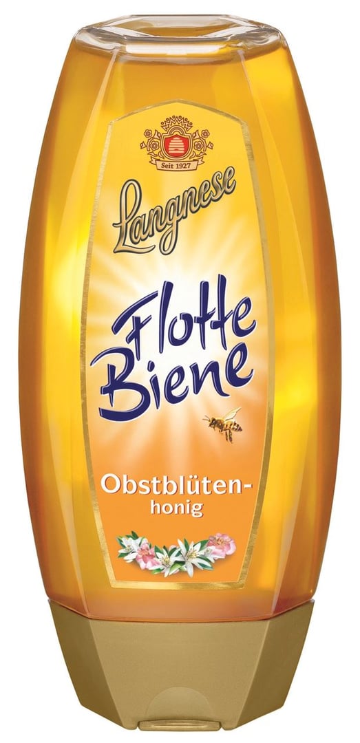 Langnese - Flotte Biene Obstblütenhonig im Spender flüssig - 8 x 500 g Flaschen