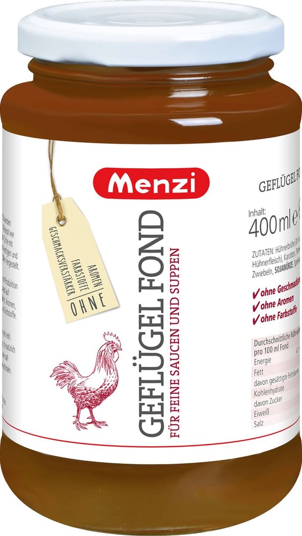 Menzi - Feiner Fond Gemüse - 6 x 400 ml Karton