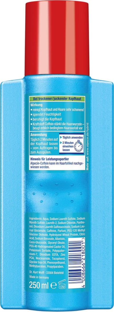 Alpecin Hybrid Coffein-Shampoo - 250 ml Flasche
