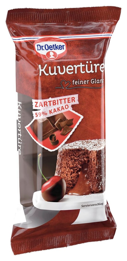 Dr. Oetker - Kuvertüre Zartbitter 55 % Kakao 150 g Packung