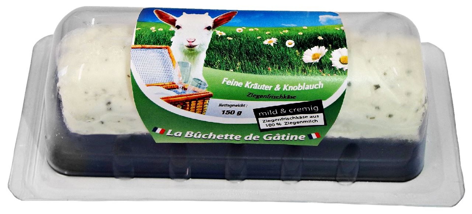 La Buchette de Gatine - Müller Moers Ziegenfrischkäse Rolle La Buchette Ziegenfrischkäse 1Stück à 150 g, 45 % Fett i. Tr., verzehrfertig 150 g