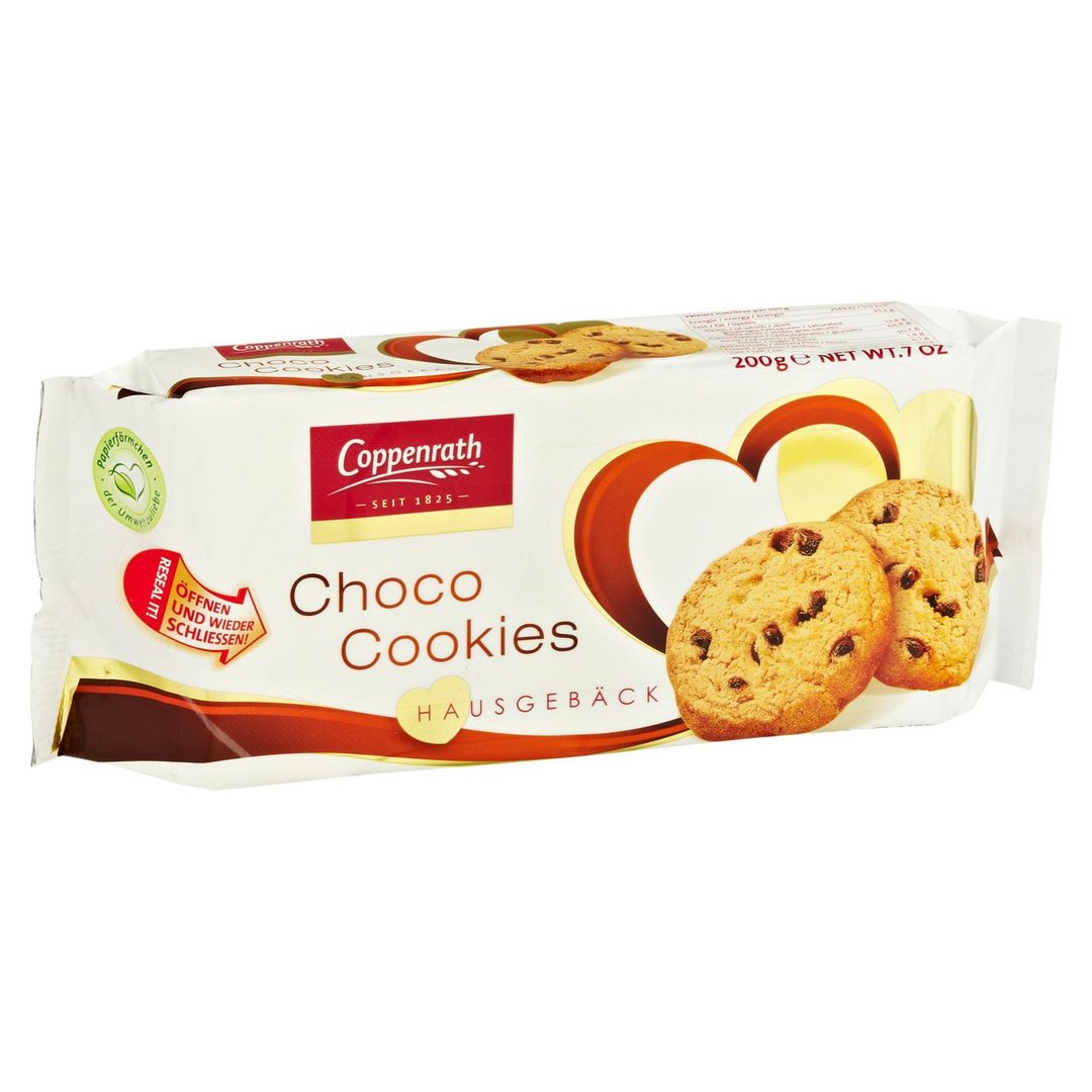 Coppenrath - Choco Cookies mit Schokoladenstückchen 200 g Packung