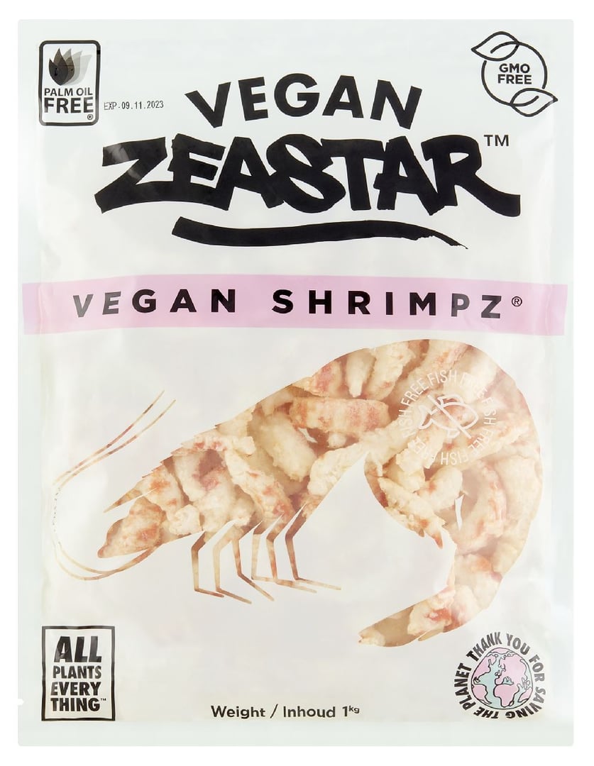 ZeaStar - Vegan Garnelen, tiefgefroren - 1 kg Beutel