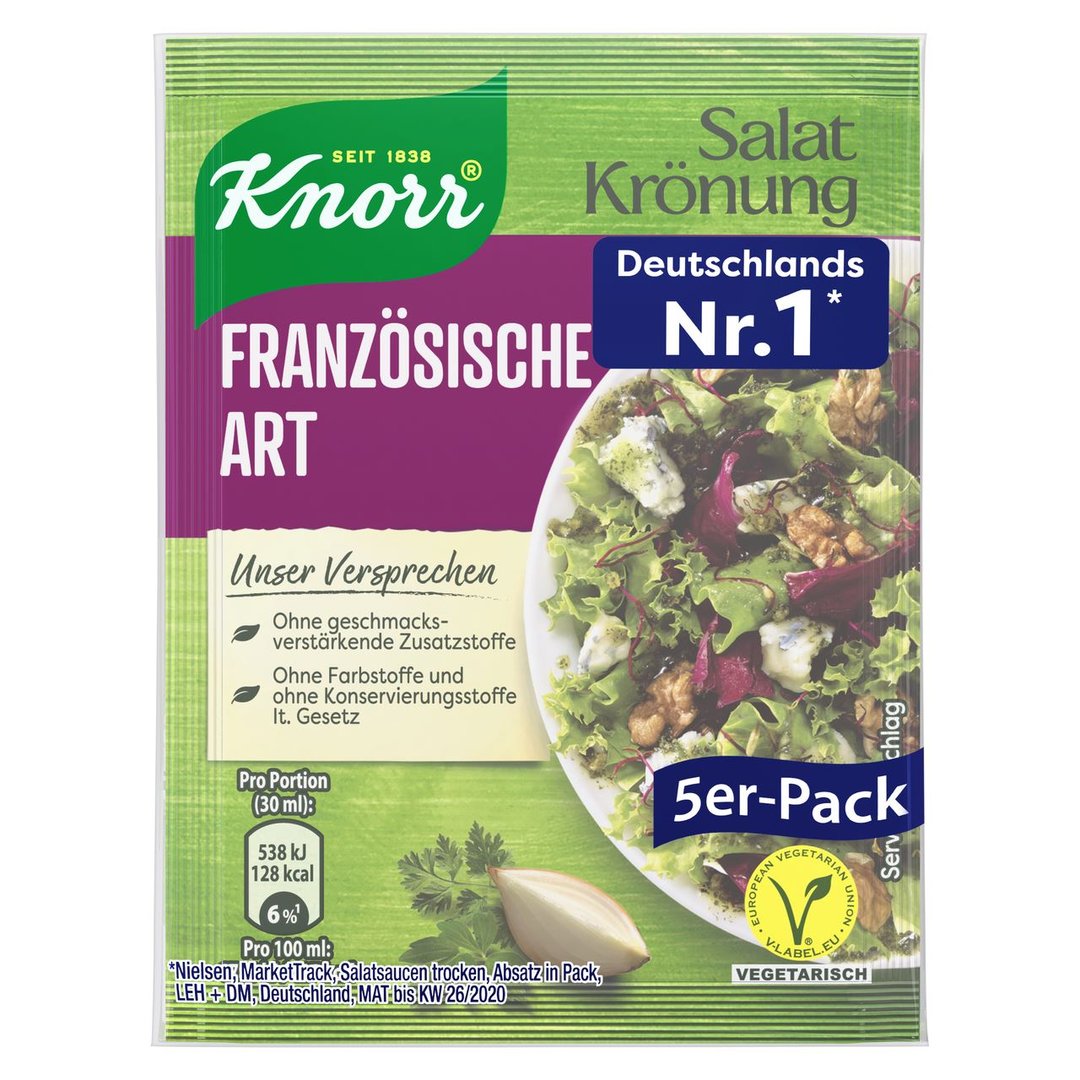 Knorr - Salatkrönung 5er-Pack Französische Art - 40 g Beutel