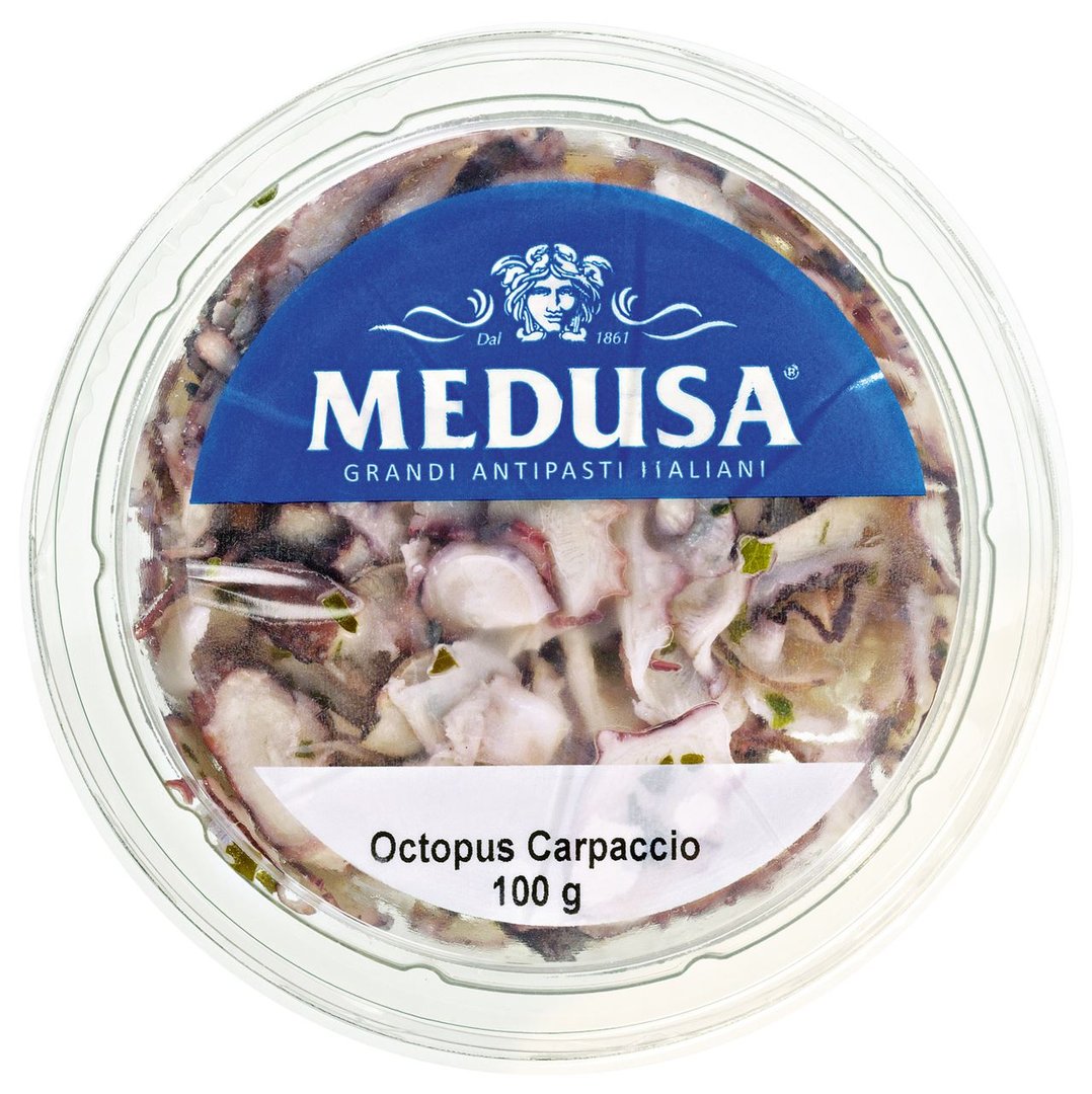 Medusa - Tintenfisch Carpaccio Italienische Fisch-Antipasti - 1 x 100 g Schale