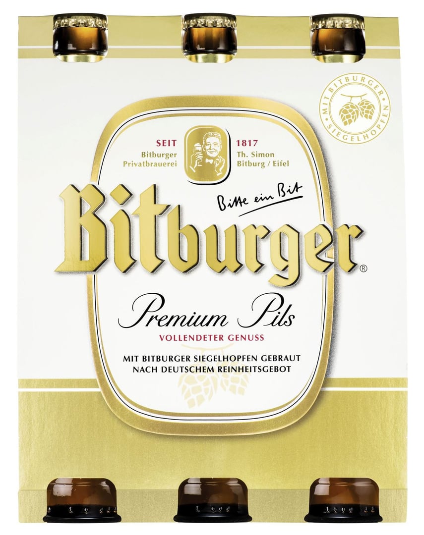Bitburger - Premium Pils 6 x 0,33 l Flaschen