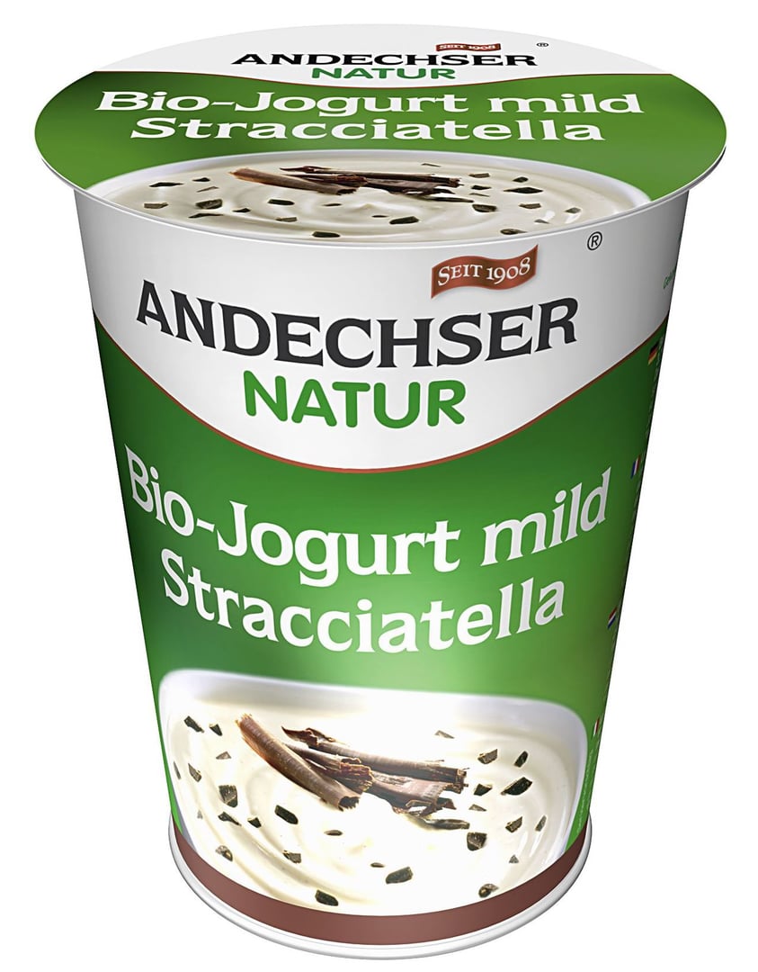 Andechser - Bio Joghurt Stracciatella 3,7 % Fett - 1 x 400 g Becher