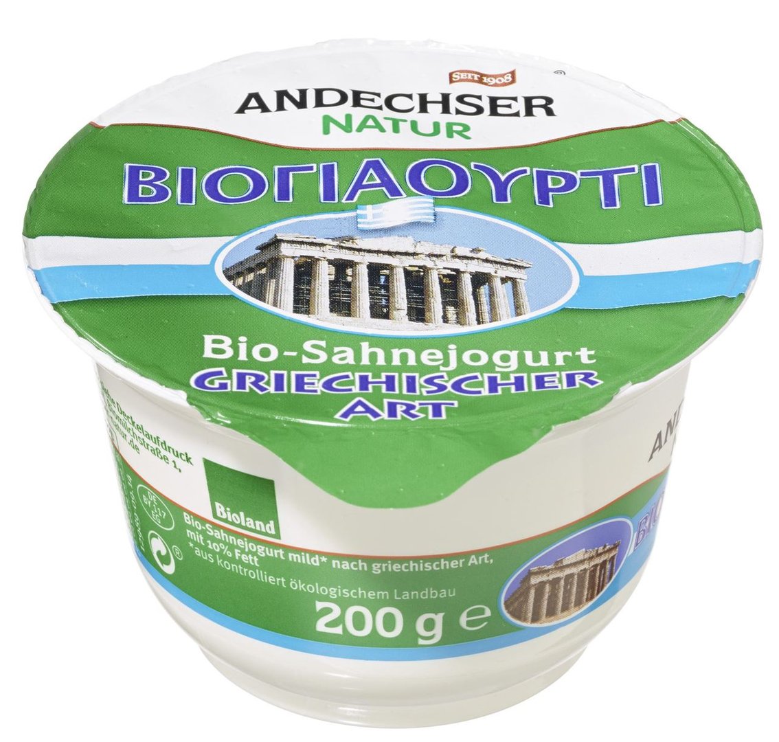 Andechser - Bio Sahnejoghurt griechischer Art 10 % Fett - 200 g Becher