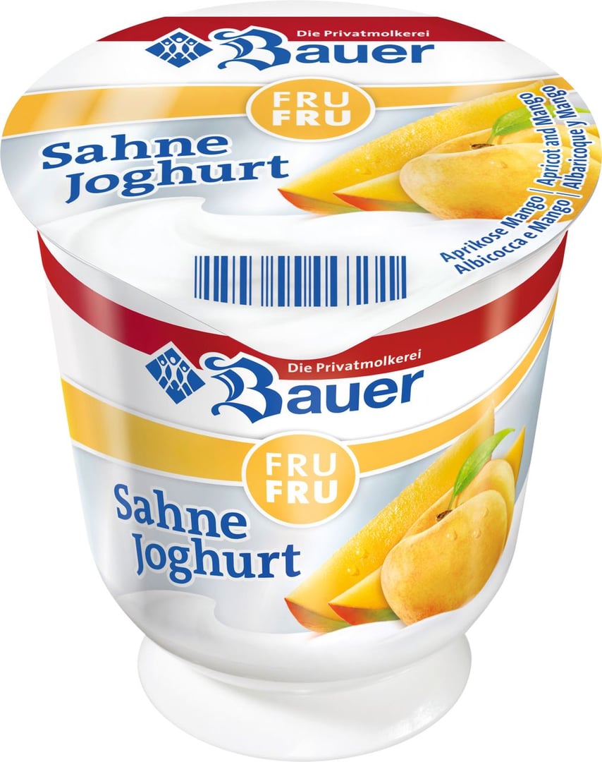 Bauer - Sahnejoghurt Aprikose / Mango 10 % Fett - 1 x 150 g Becher
