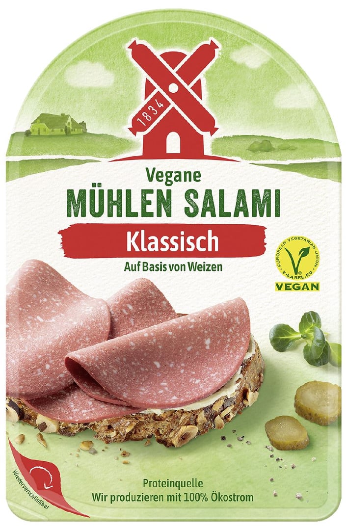 RUEGENWALDER MUEHLE - Rügenwalder Mühle Vegane Mühlen Salami Klassisch gekühlt - 80 g Packung