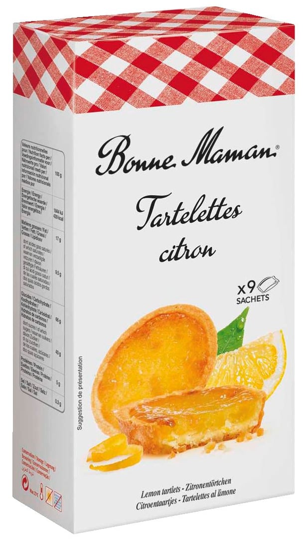 Bonne Maman - Tartelettes Citron Feingebäcktörtchen, einzeln verpack - 125 g Schachtel