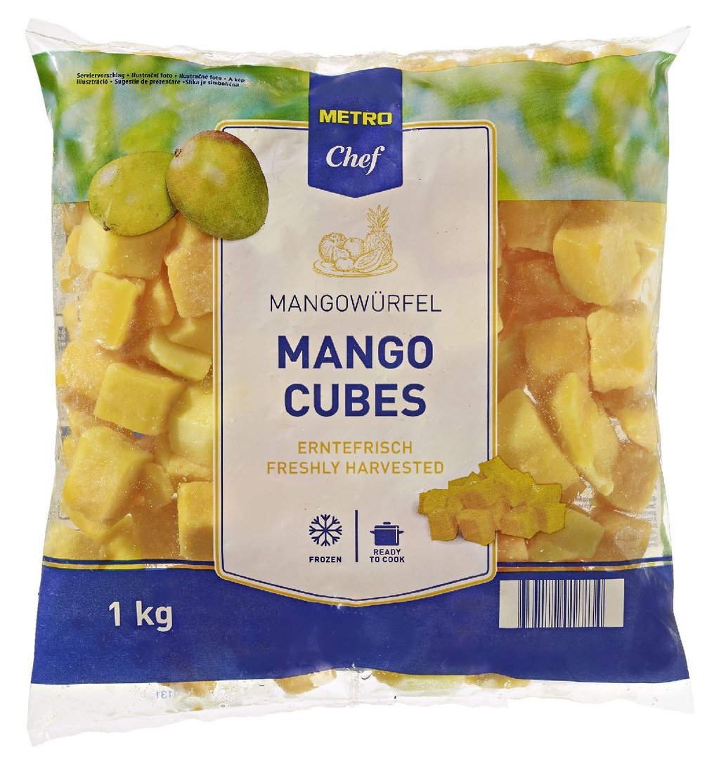 METRO Chef - Mango Würfel tiefgefroren - 1,00 kg Beutel