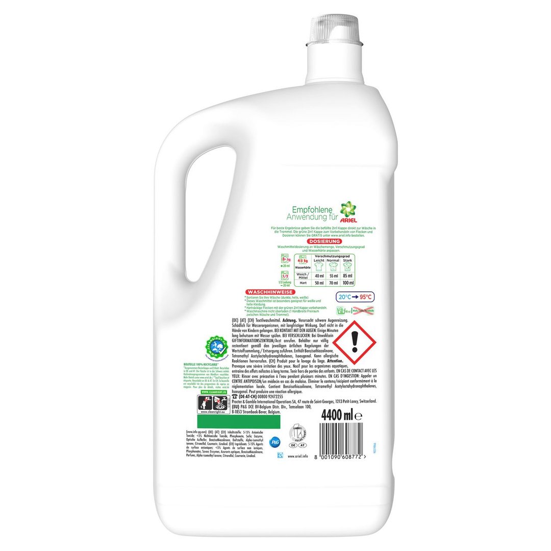 Ariel Waschmittel flüssig 80 WL Regulär - 4,4 l Flasche