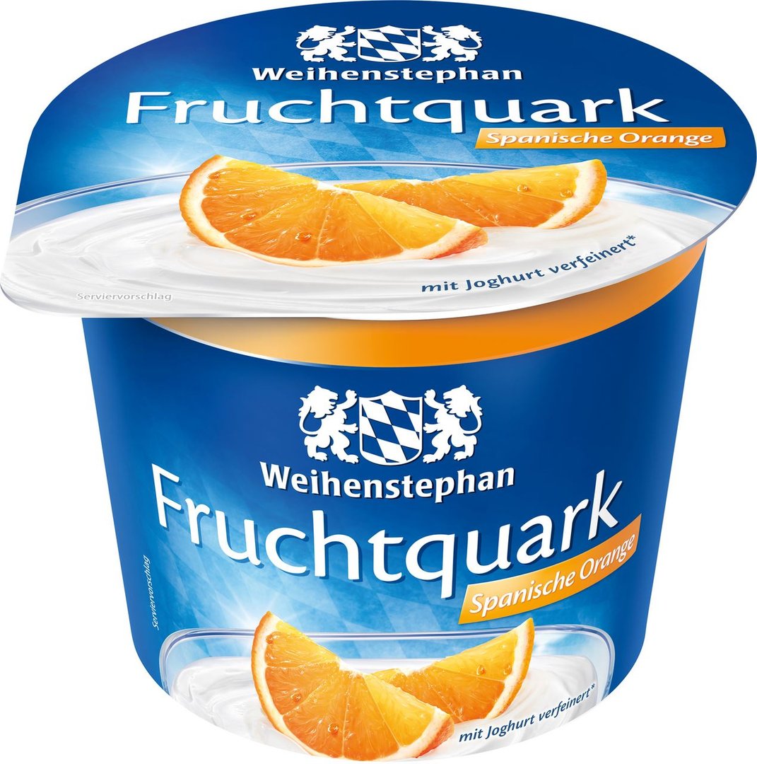 Weihenstephan - Fruchtquark Spanische Orange 6,4 % Fett 500 g Becher