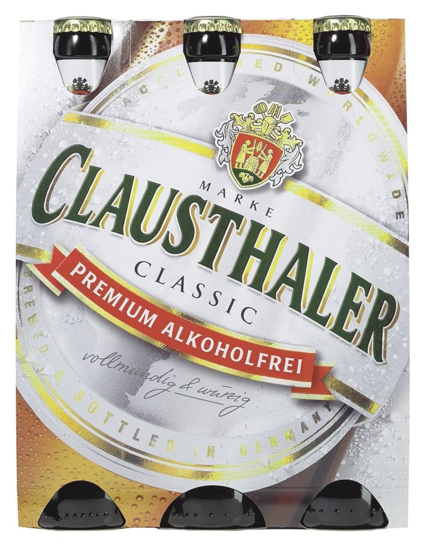 Clausthaler - Classic Premium Alkoholfrei Glas - 6 x 0,33 l Flaschen
