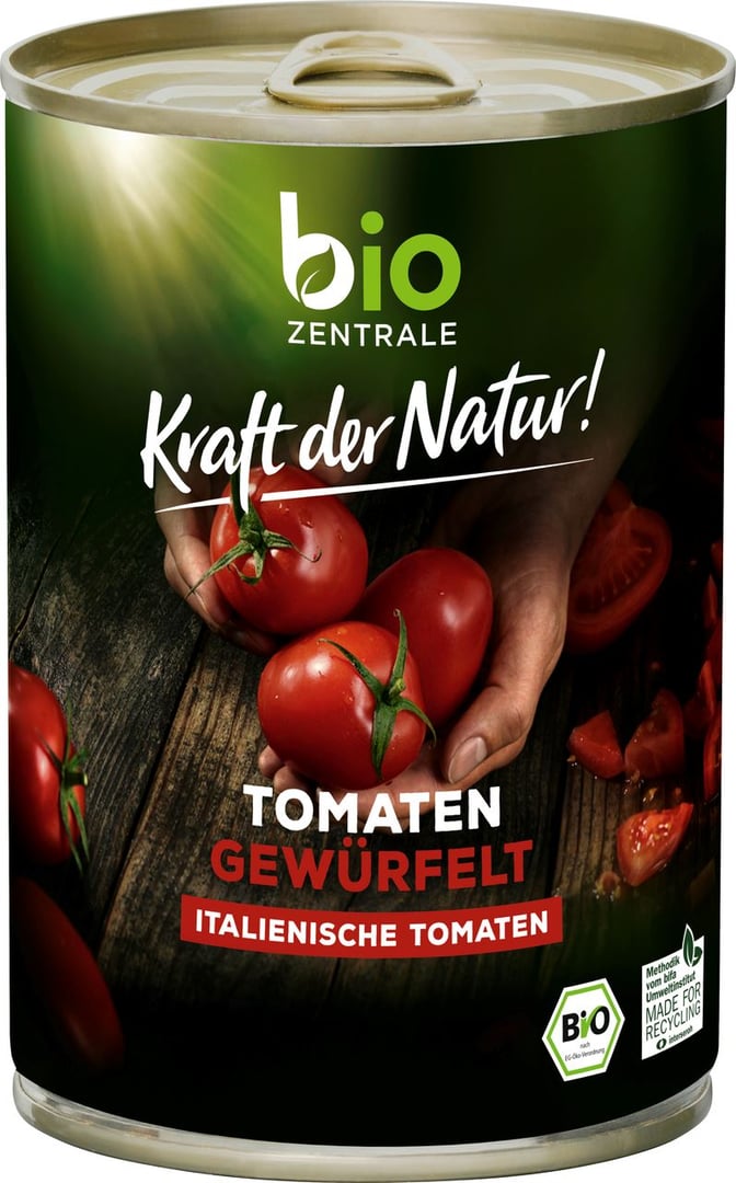 bio ZENTRALE - Tomaten gewürfelt - 400 g Dose