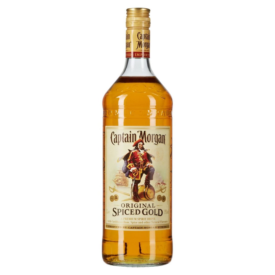 Captain Morgan - Original Spiced Gold Rum 35 % Vol. - 1,00 l Flasche