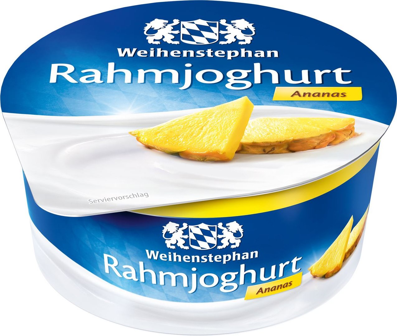 Weihenstephan - Rahmjoghurt Ananas 10 % Fett im Milchanteil - 150 g Becher