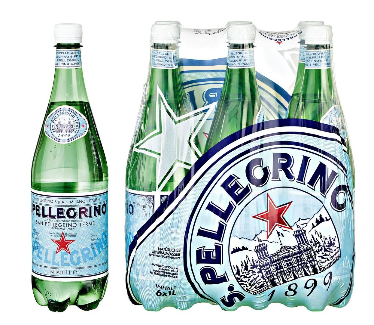 San Pellegrino - Mineralwasser 1 l Flasche