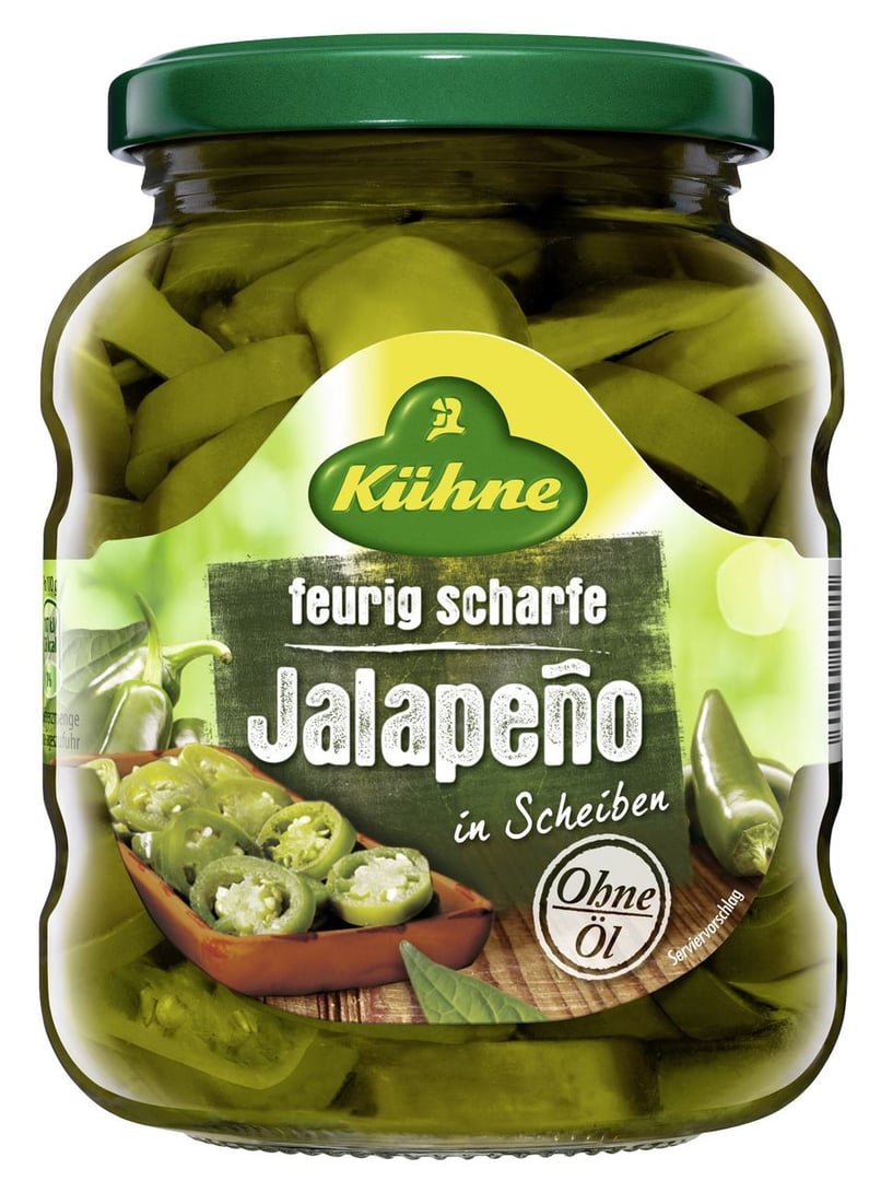 Kühne - Jalapeño in Scheiben - 330 g Tiegel