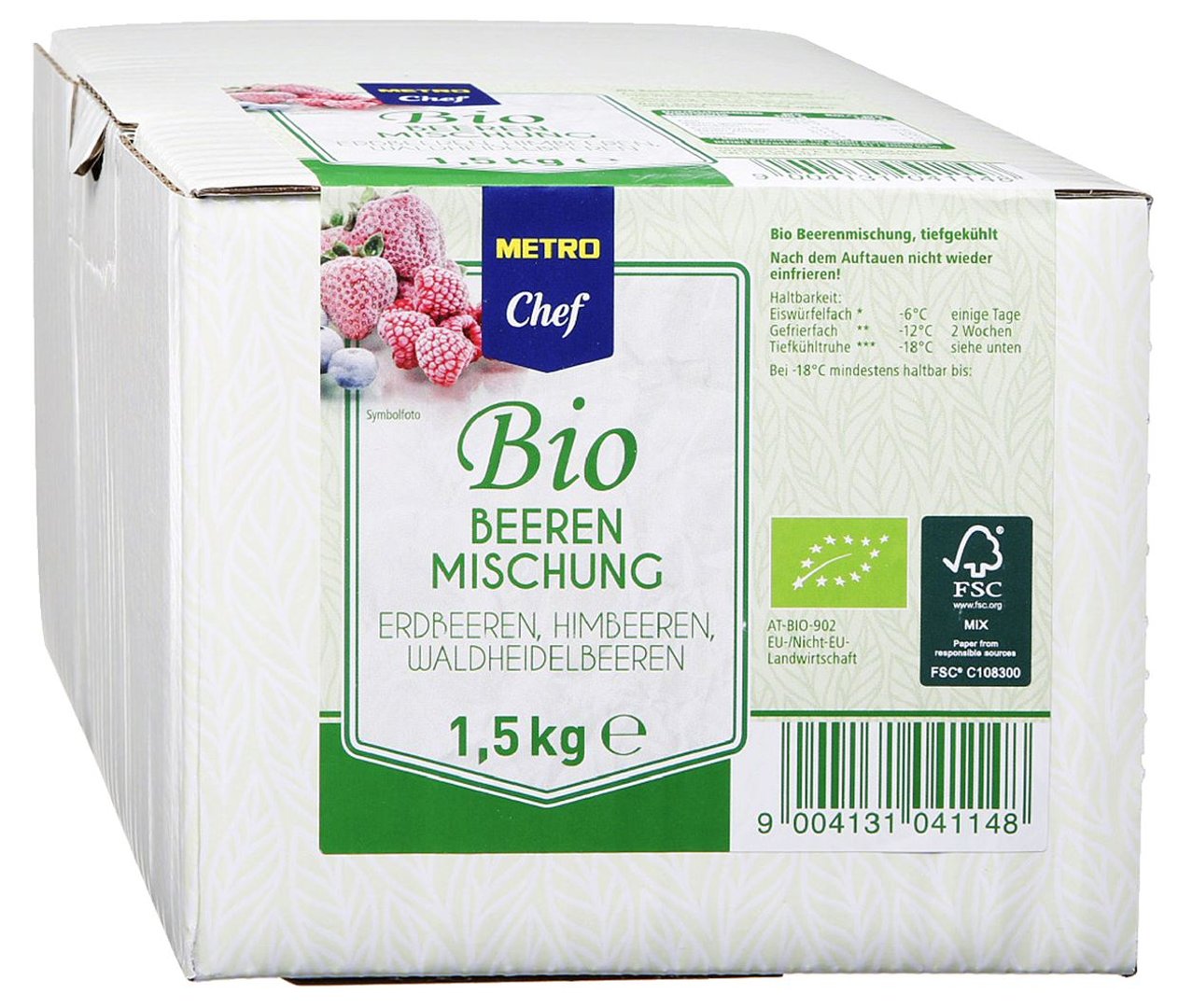METRO Chef Bio - Beerenmischung tiefgefroren - 1,5 kg Packung