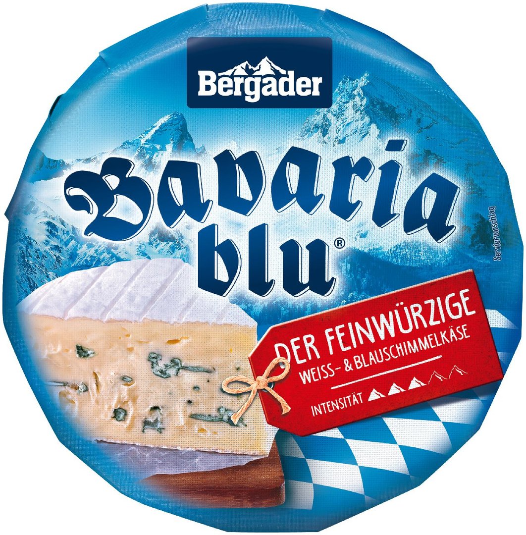 Bavaria blu - Weichkäse mit Weiß- & Blauschimmel, 70 % Fett i. Tr. - 1,2 kg Packung