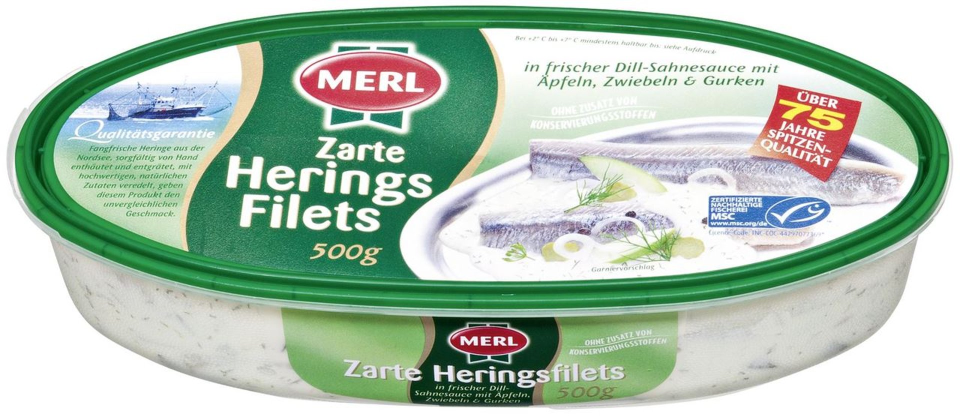 Merl - Heringsfilet in Dillsahnesauce - 500 g Becher