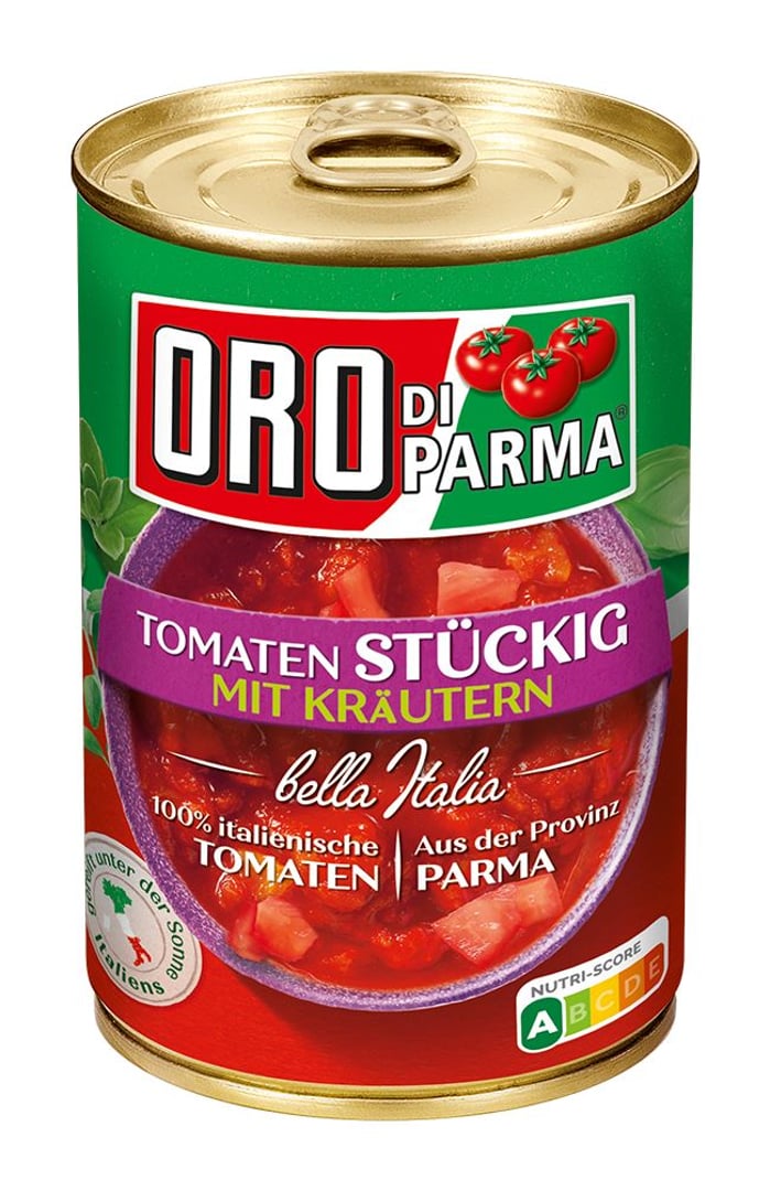 ORO di Parma - Stückige Tomaten mit Kräutern - 425 ml Tray