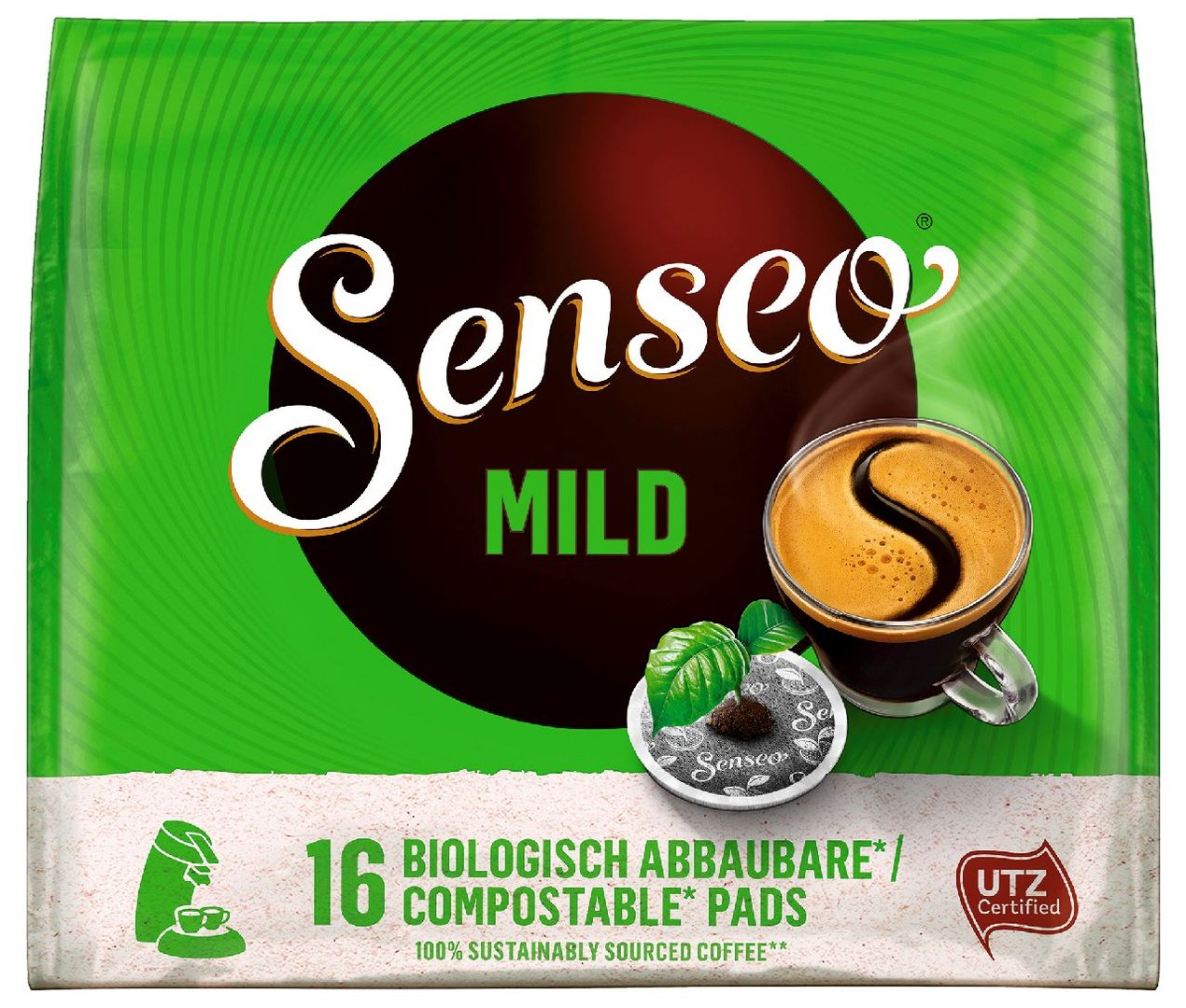 Senseo - Kaffee Pads Classic mild, 16 Stück - 111 g Beutel