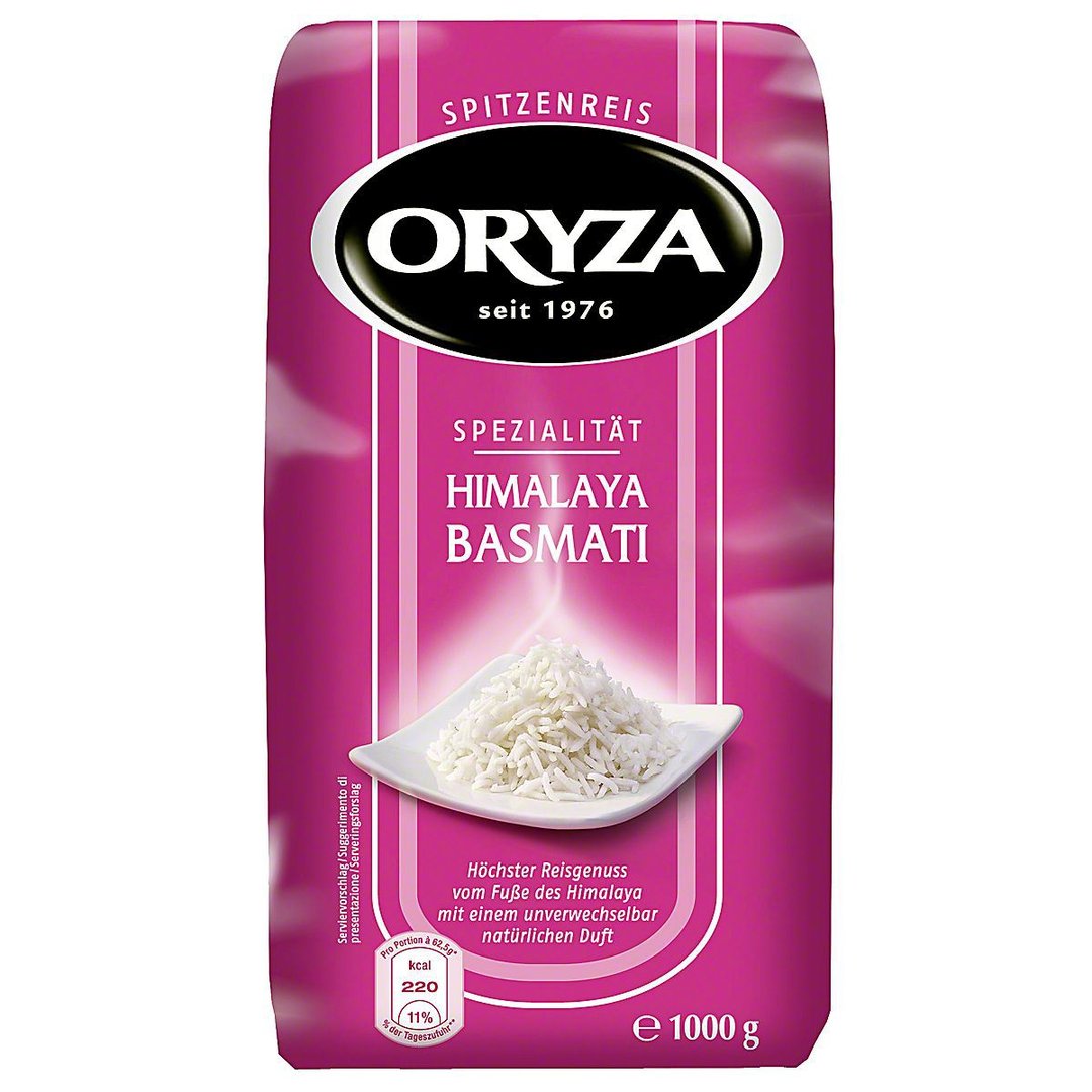 Oryza - Himalaya Basmati Reis - 10 x 1,00 kg Beutel