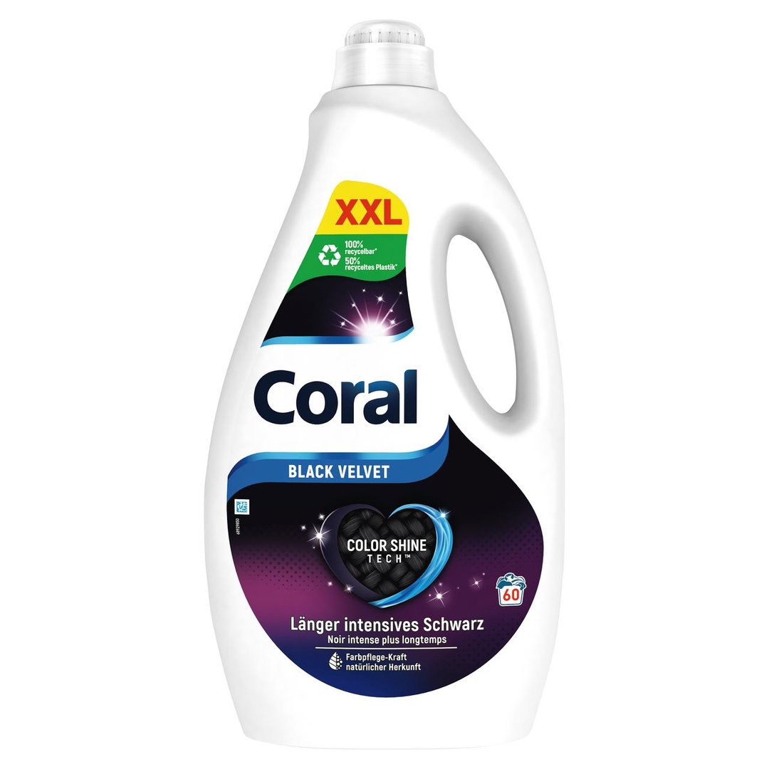 Coral Flüssigwaschmittel Black Velvet 60 WL - 3 l Flasche