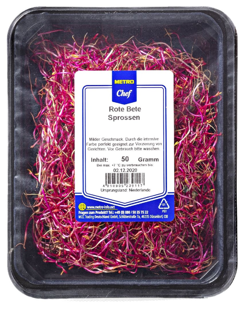 METRO Chef - Rote Beete Sprossen, küchenfertig - 50 g Schale auf Vorbestellung