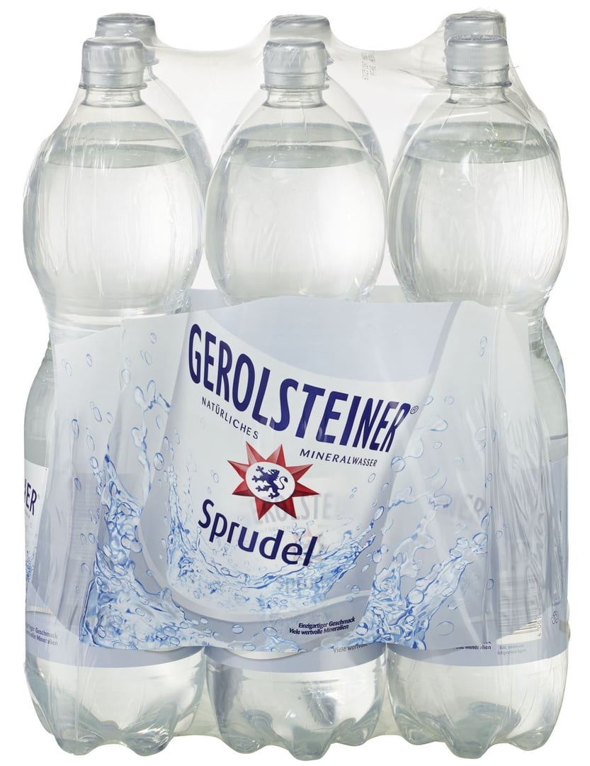 Gerolsteiner - Mineralwasser Gerolsteiner Sprudel PET - 6 x 1,50 l Flaschen